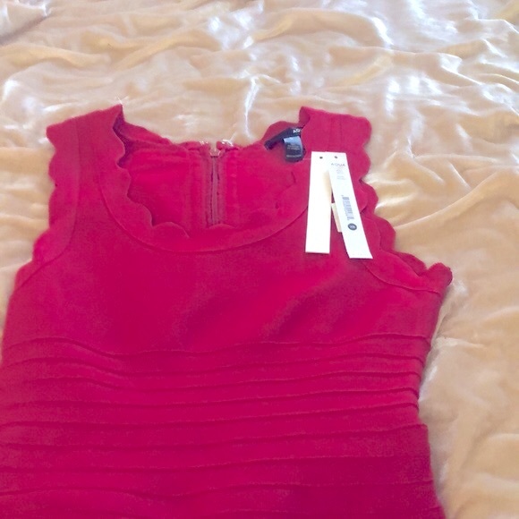 Bloomingdales Brand NWT Aqua Flat Knit Red Sleeveless Fitted Dress Size XS - Picture 6 of 8